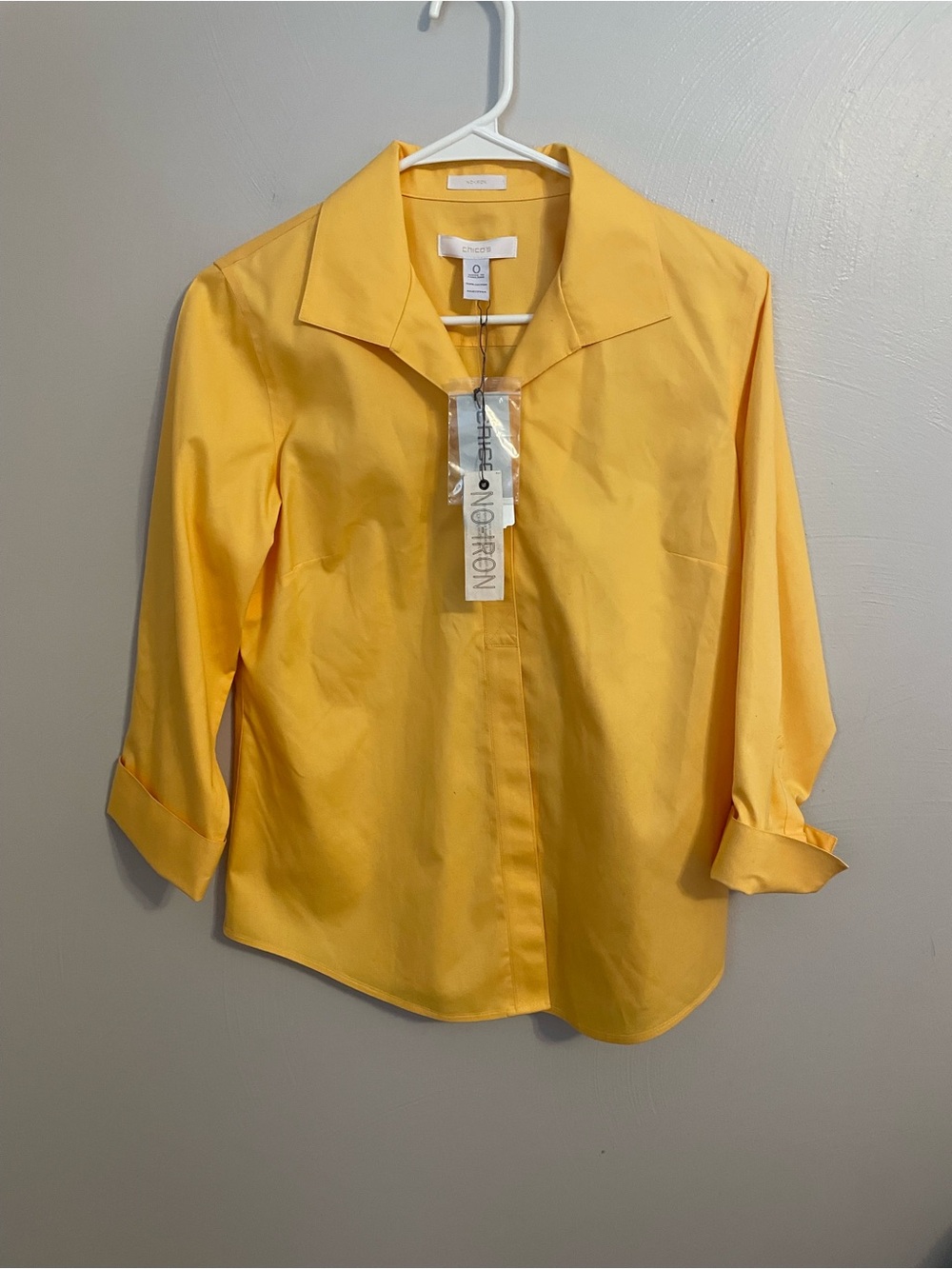 Chicos Women’s Non Iron 100% Cotton Blouse Size 0/Small
